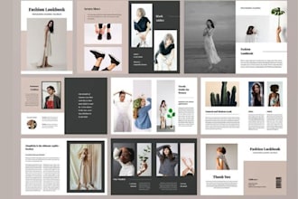 design flipbook product catalog, lookbook for fashion clothing businesses sales
