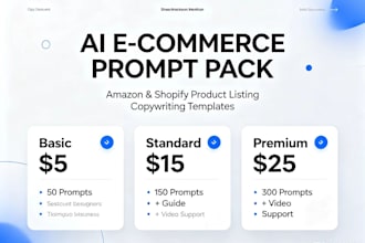 create ai ecommerce prompt templates