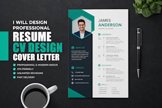 create a modern professional resume CV design