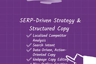 write SEO landing pages and web copy with serp analysis