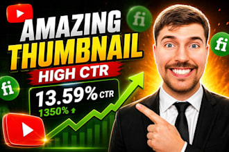design eye catchy youtube thumbnails and fiverr gig images