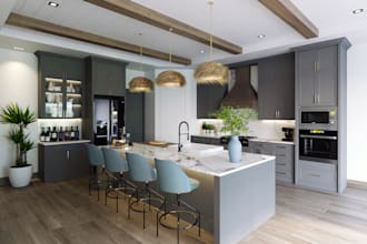 create luxury kitchen interior rendering