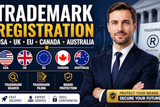 do trademark registration in USA UK eu canada australia and trademark search