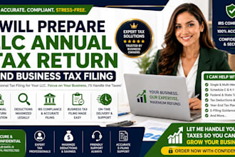prepare llc annual tax return and business tax filing