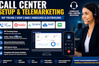 setup sip trunk twilio telnyx voip SMS inbound outbound call center pbx dialer
