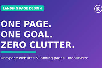 design and build a clean one page website or landing page