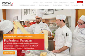 design wix culinary school website culinary academy culinary institute website