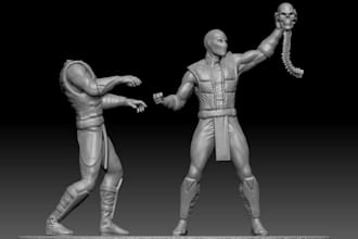 sculpt 3d printable figures,precise skin pores,fdm3d printer,stl,detailed statue