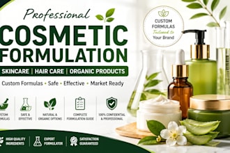 develop skincare, hair care and cosmetic product formulas
