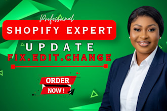 fix shopify store bugs update edit customize and redesign shopify website