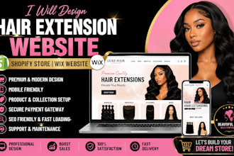 hair extension website hair extension shopify store wix hair extension website