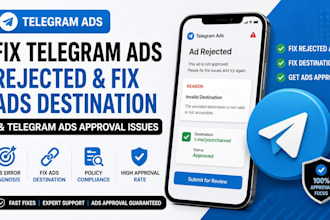 fix telegram ads rejected fix ads destination and telegram ads approval issues