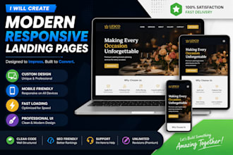 create a modern responsive landing page