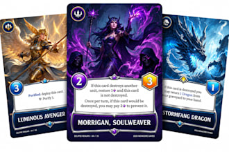 design tcg ccg card game template, card frame and trading card game design