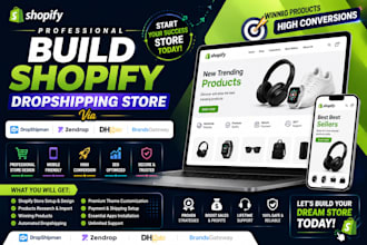 build shopify dropshipping store via dropshipman zendrop dhgate brandsgateway