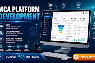 develop merchant cash advance, mca platform, crm and lending software