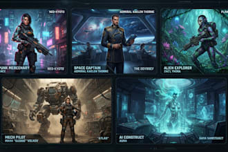 design sci fi mecha and robot concept art