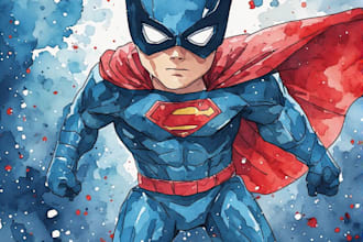 create top quality super hero character