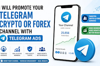 promote your telegram crypto or forex channel with telegram ads
