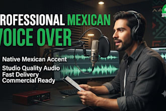record mexican voice over in mexican accent