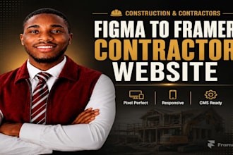 convert figma to framer website for contractors and construction companies