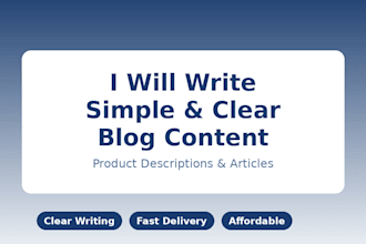 iwrite clear and engaging blog posts and articles
