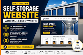 create a storage unit website with online reservations wordpress website