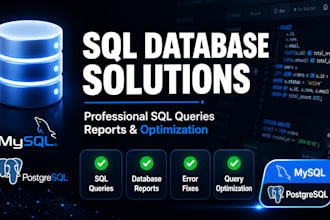 write sql queries, fix sql errors, and create database reports
