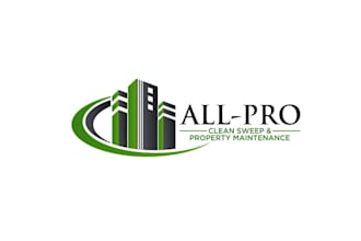 design clean sweep property service logo