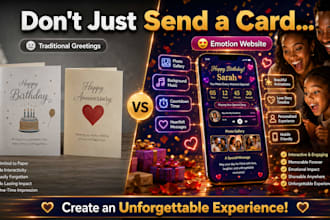 create a birthday or anniversary website with photos music videos surprises