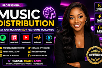 distribute your music on spotify apple music and all streaming platform