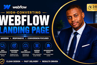 design a high converting webflow landing page for saas startups