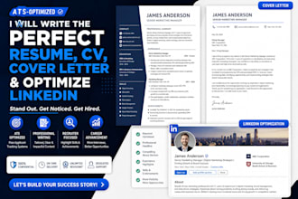 craft ats optimized CV, resume, cover letter, job winning resume writing