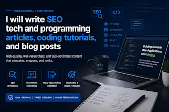 write SEO, tech, and programming articles or blog posts