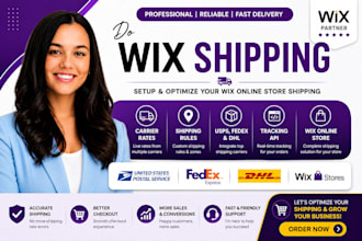 do wix shipping, multi carrier, usps, fedex, dhl, shipping rules, tracking API