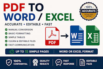 convert PDF to editable word or excel manually