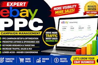setup and optimize ebay PPC, promoted listings, sponsored ads to boost sales