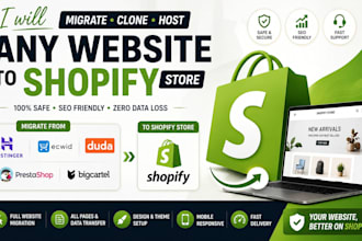 migrate clone hostinger ecwid duda prestashop bigcartel website to shopify store