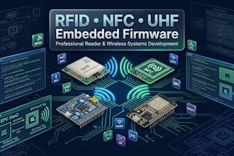 develop rfid reader, nfc and uhf embedded systems firmware
