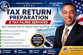 be your CPA for tax return preparation and tax filing services