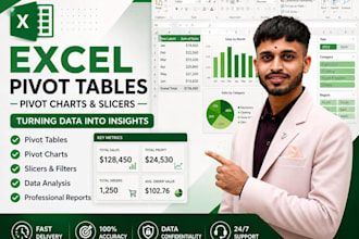 create excel pivot tables, pivot charts, and interactive slicers