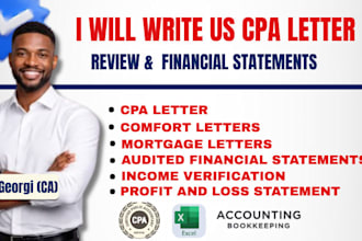 draft a CPA ready comfort letter for mortgage applications
