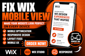 fix wix mobile view and responsive mobile issues, optimize wix mobile website