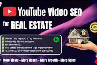 do youtube SEO for real estate videos to increase rankings and views
