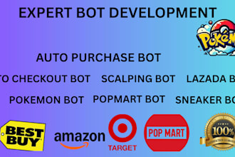 do auto purchase bot, auto checkout bot, target bot, walmart bot, popmart bot