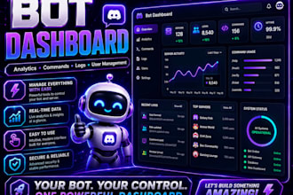 build a custom discord bot dashboard and web control panel