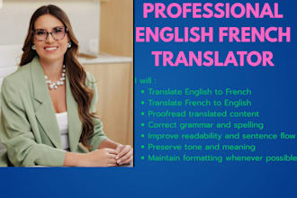 manually translate english to french or french to english