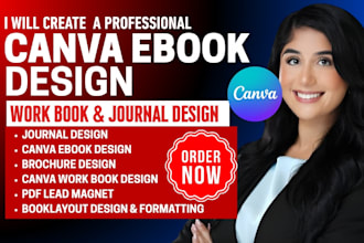 design canva ebook design, canva workbook, canva ebook and canva template design