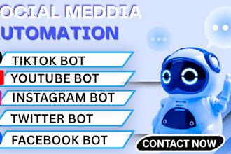 create social media bot, tiktok bot, youtube bot, instagram bot, twitter bot