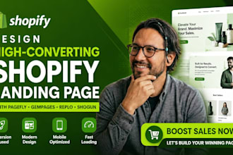 design high converting shopify landing page with pagefly  gempages replo shogun
